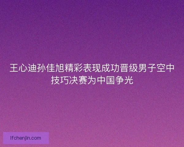 王心迪孙佳旭精彩表现成功晋级男子空中技巧决赛为中国争光